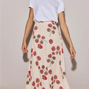 Cream Maxi A-Line Skirt with Wrap Style for Casual Resort Wear
